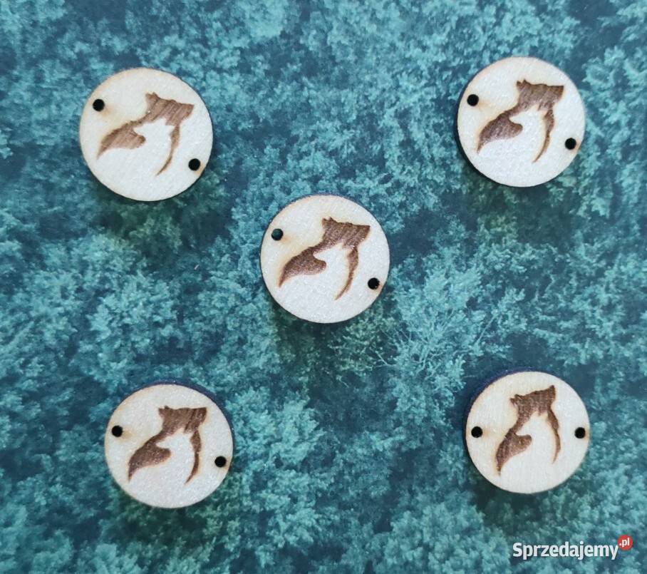 charms21 zawieszka drewno koraliki grawer 15 pomorskie Tczew