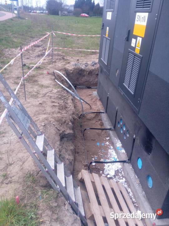 Słupy energetyczne elektryczne oświetlenie Niepołomice