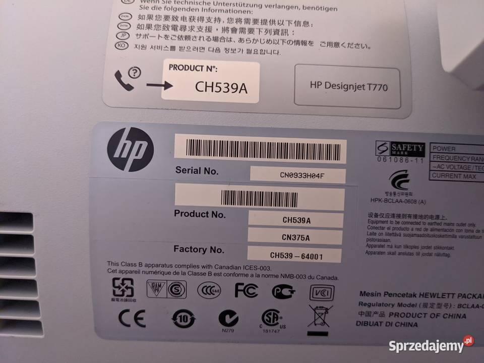 Ploter HP Designjet T770 Druk w kolorze Drukarki i skanery opolskie