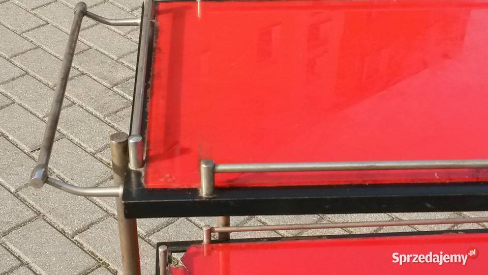 Stary metalowy barek na kółkach Vintage PRL loft Gdynia