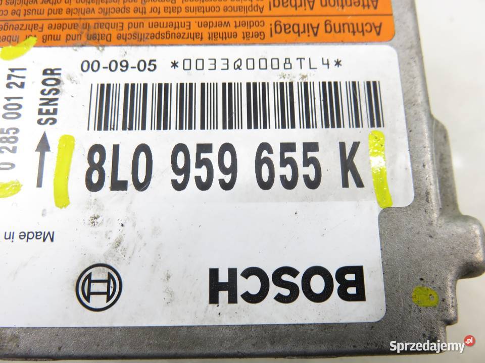 MODUŁ AIRBAG AUDI A3 8L1 8L0959655K 0285001271