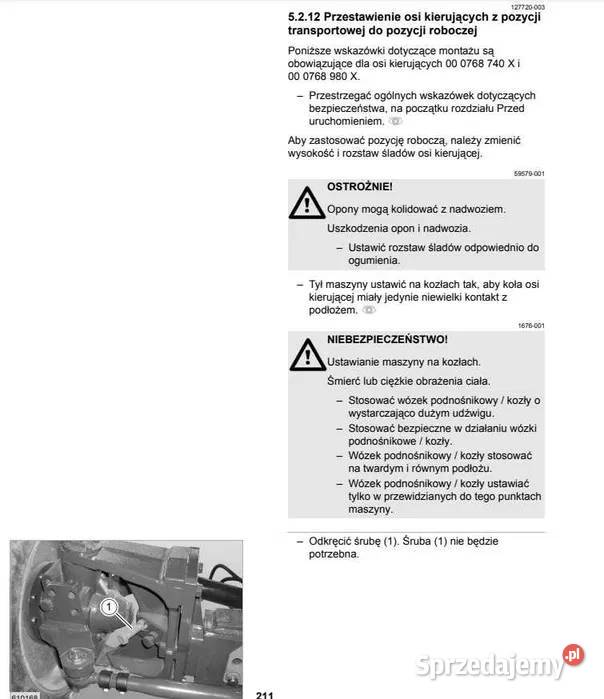 Instrukcja obsługi LEXION 620770 Zduńska Wola