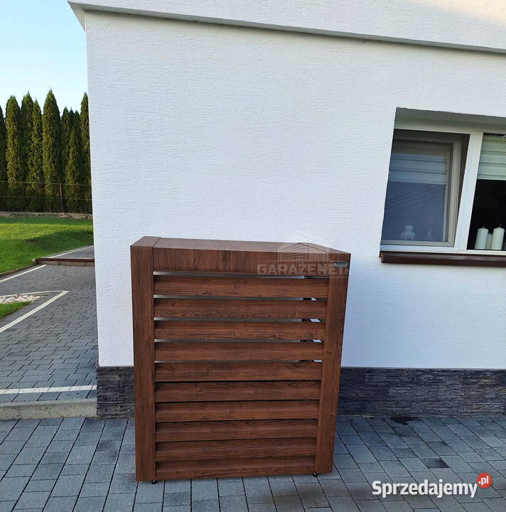 Osłona pompy ciepła 80x40x120 ciemny orzech