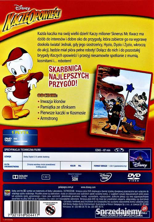 KACZE OPOWIEŚCI PRZYGODA 1 5 ODCINKI 1 20 5 DVD Kalisz