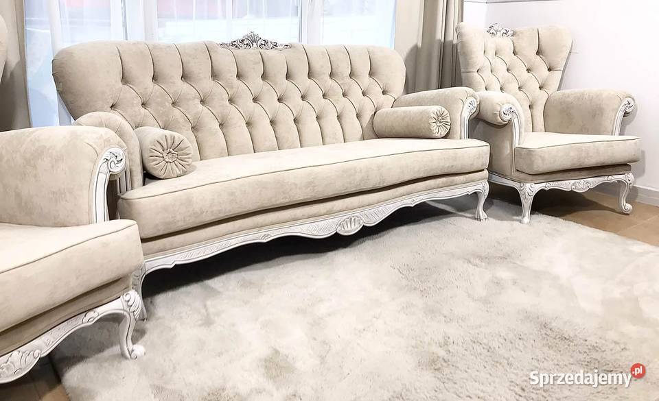 Komplet Ludwikowski zestaw sofa fotele Ludwik