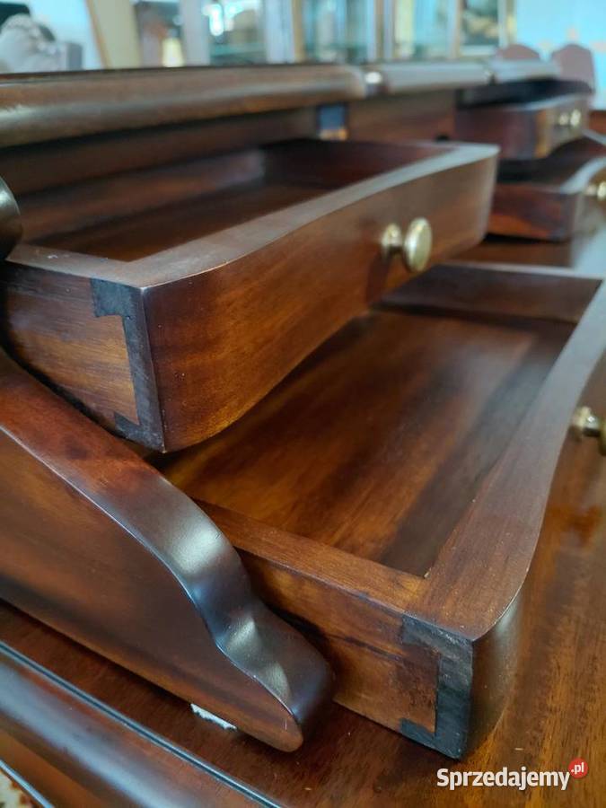 Stylowe biurko sekretarzyk z nadstawką lity podlaskie