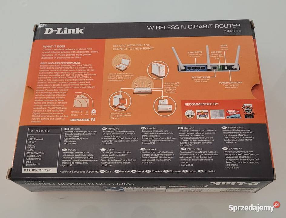 Router DLink DIR655 WIFI N GIGABIT USB