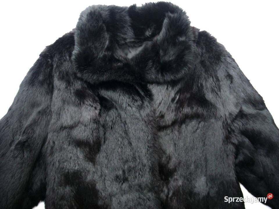 Długie Czarne Futro Naturalne Idealne 44 46 Nowy Sącz