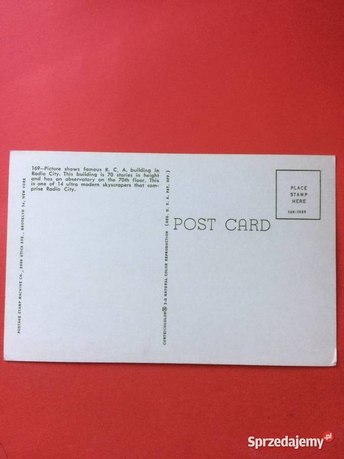 2630 Widokówka Nowy Jork Antykwariat zachodniopomorskie Szczecin sprzedam