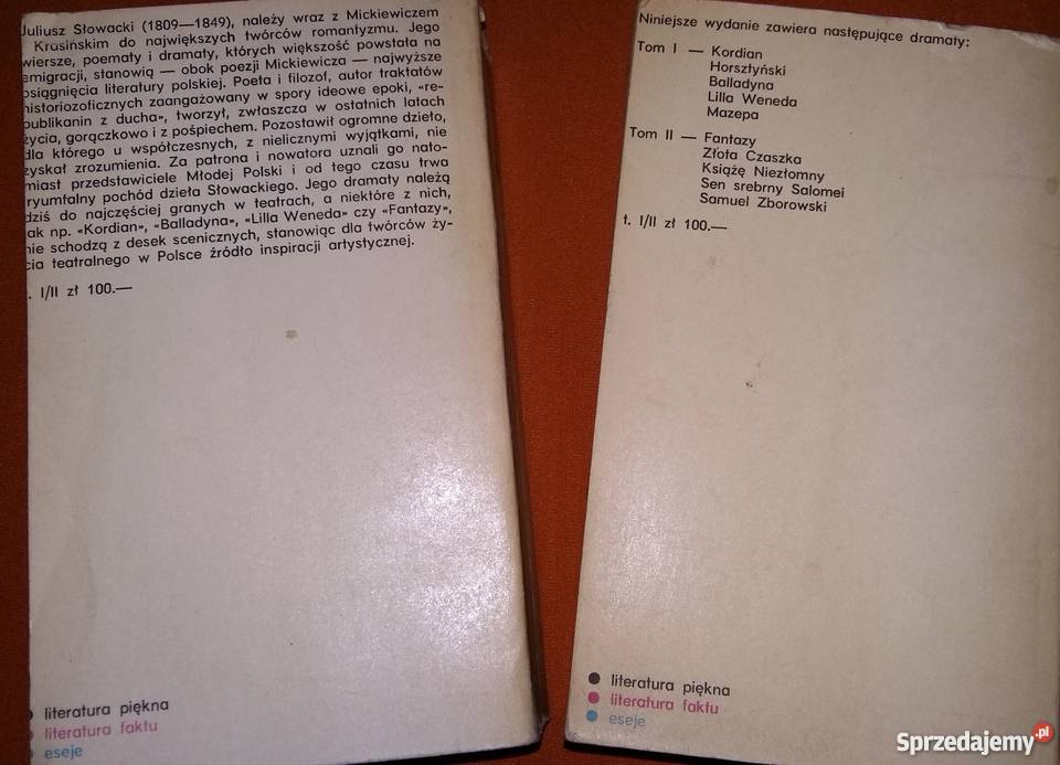 Dramaty Słowacki 2 tomy łódzkie Łódź