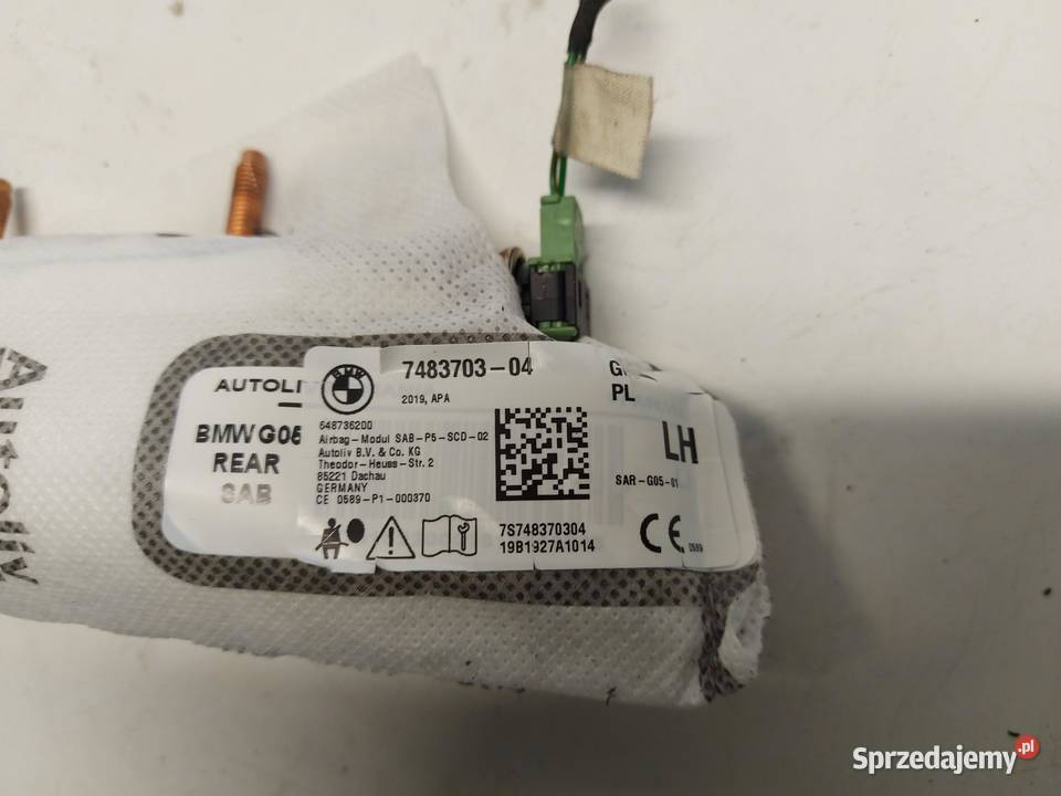 BMW G05 X5 30d 2019r PODUSZKA FOTELA LEWA TYŁ sprzedam