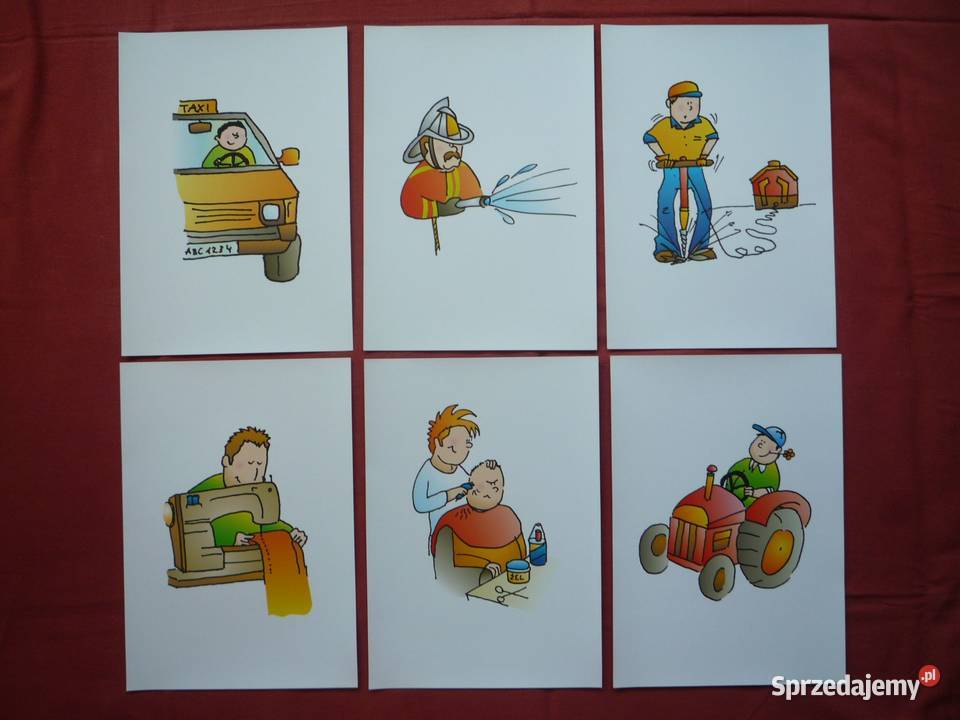 Nowe 22 Obrazki Ilustracje dydaktyczne Zawody Pozostałe Szczecin sprzedam