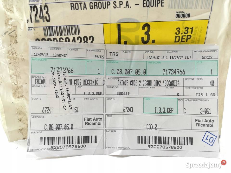KLUCZYK Klucz ALFA ROEMO 147 156 159 166 GT i lubelskie