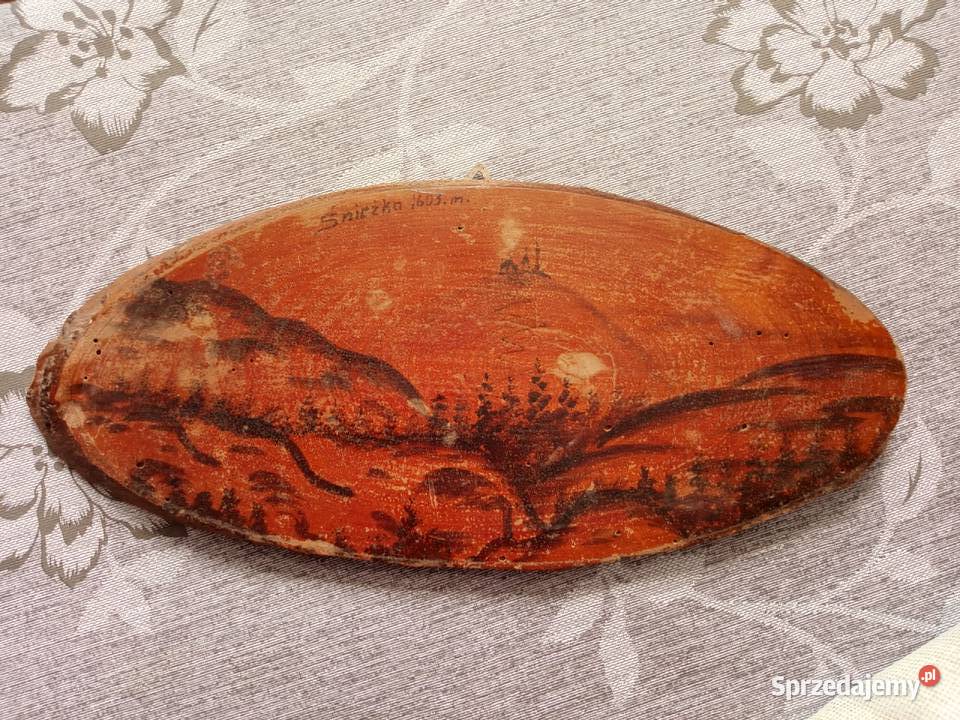 Stary Obraz na desce Śnieżka dolnośląskie