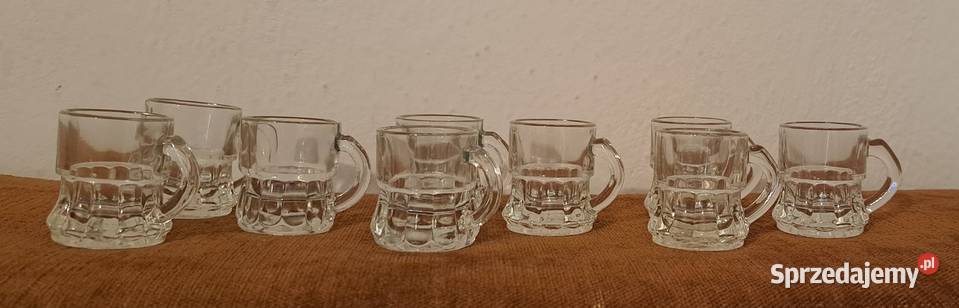 kieliszki kufelki szklane na wódkę likier