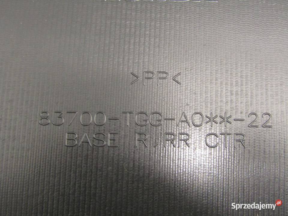 BOCZEK TAPICERKA DRZWI PRAWY TYŁ HONDA CIVIC X osobowe lubelskie