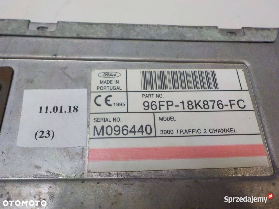 RADIO ODTWARZACZ FORD 3000 TRAFFIC 96FP18K876FC Nowy Tomyśl
