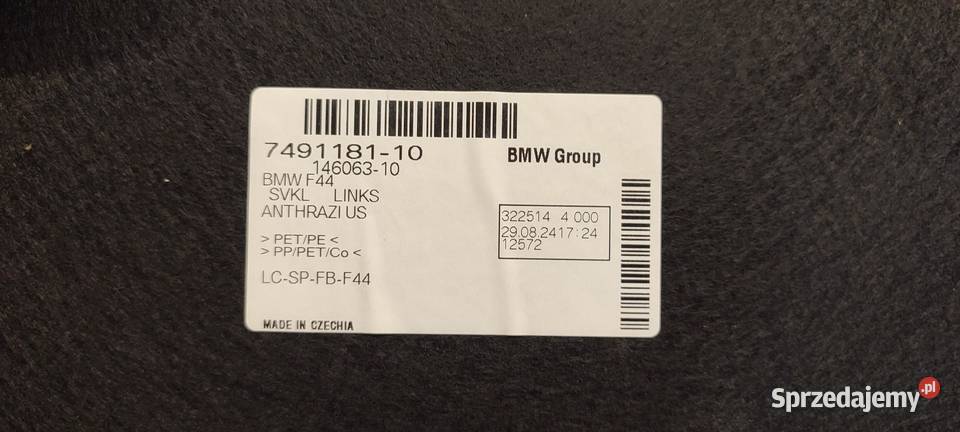 BMW F44 218I BOCZEK BAGAŻNIKA LEWY 7491181