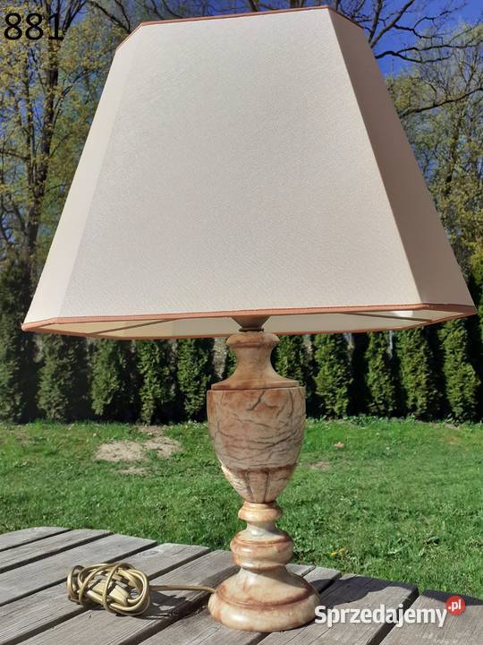 Lampa ciężka Nocna Stołowa Gabinetowa odcienie pomarańczowego Gawroniec