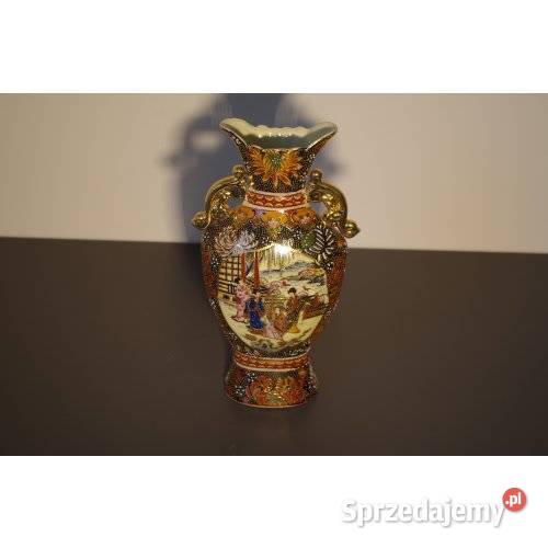 Wazon orientalny porcelanowy złocony vintage