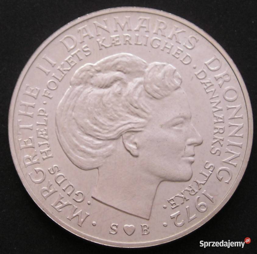 Dania 10 koron 1972 Frederik IX SREBRO łódzkie Łódź