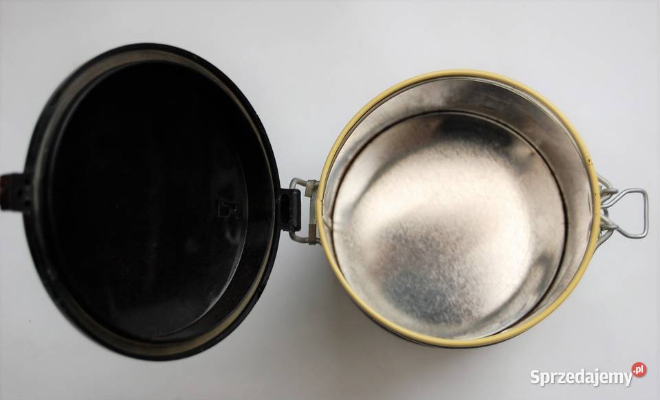 Puszka vintage na herbatę kawę żółte kwiaty odcienie żółtego Dom i Ogród