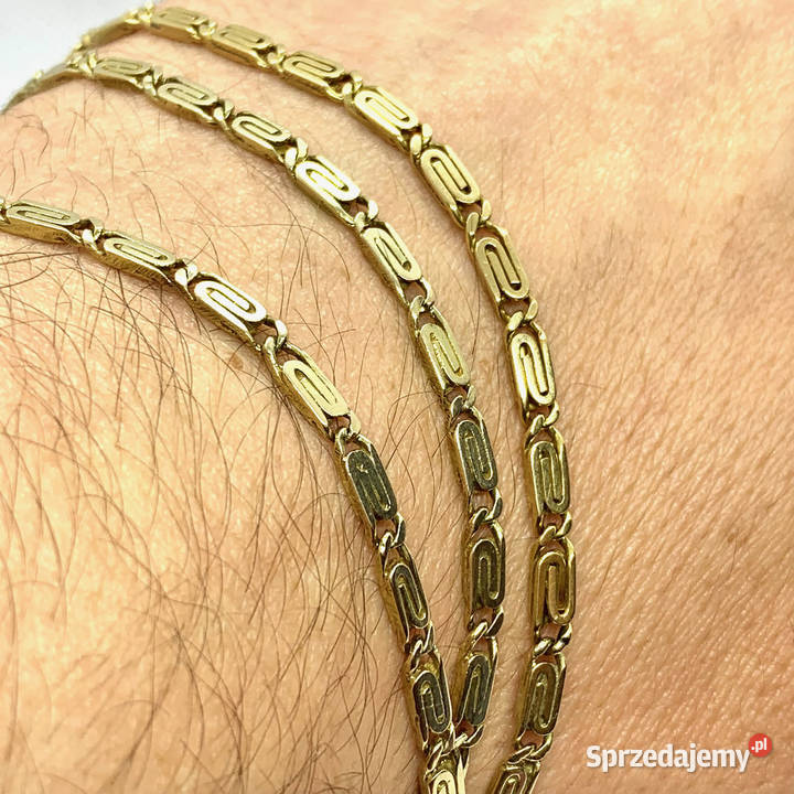 Złoty ŁAŃCUSZEK męski 14K splot GRECKI 56 Warszawa