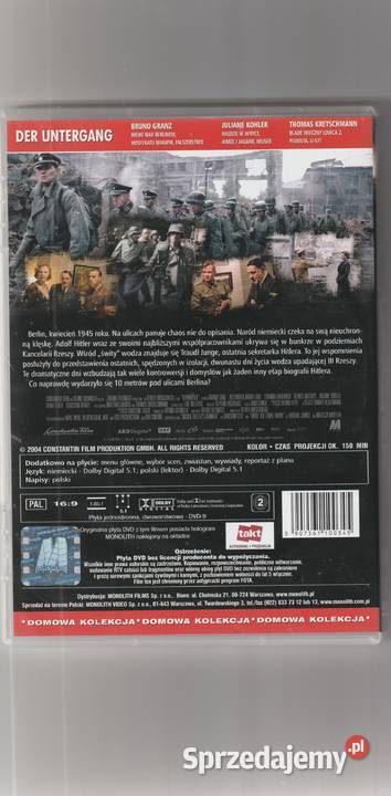 UPADEK Der Untergang DVD mazowieckie Pruszków