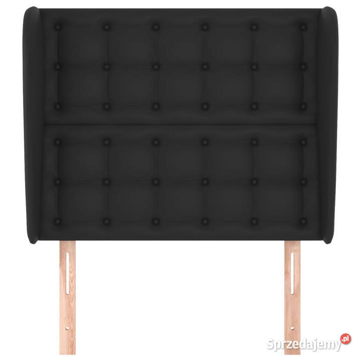 Zagłówek uszak czarny 103x23x118128 sztuczna