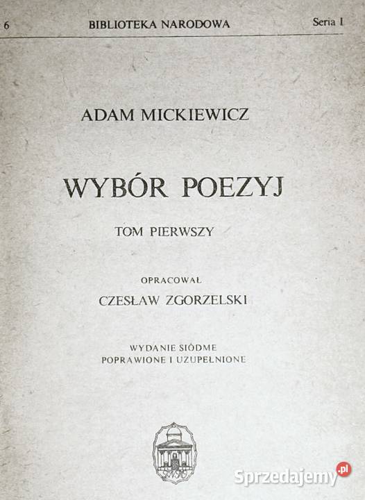 Wybór poezyj Tom 12 Adam Mickiewicz sprzedam