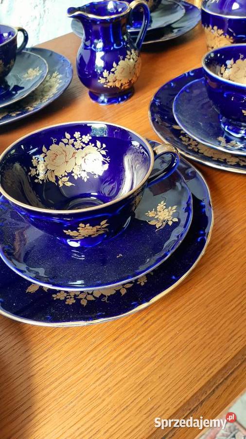 Zestaw kawowy Porcelana kobalt Tarnogród