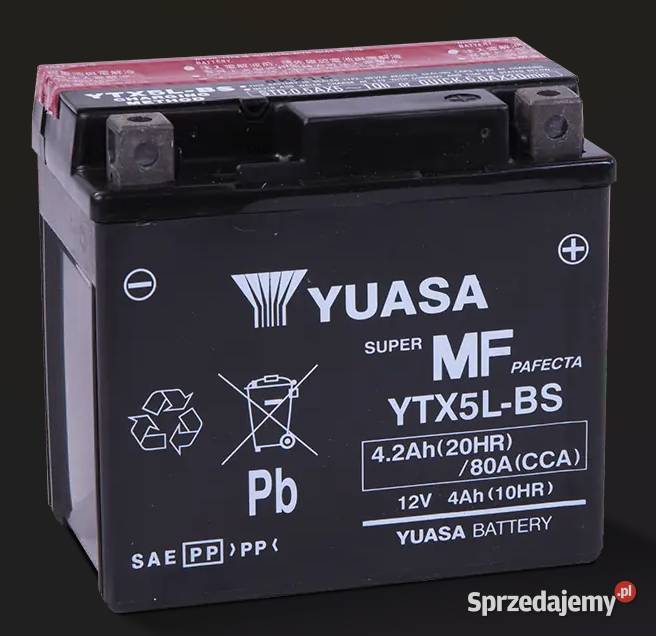 NOWY Akumulator motocyklowy YUASA YTX5LBS AGM Akumulatory motocyklowe Konin