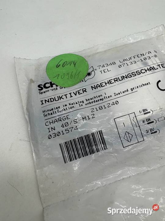 Schunk IN 40SM12 0301574 Czujnik indukcyjny mazowieckie Warszawa sprzedam