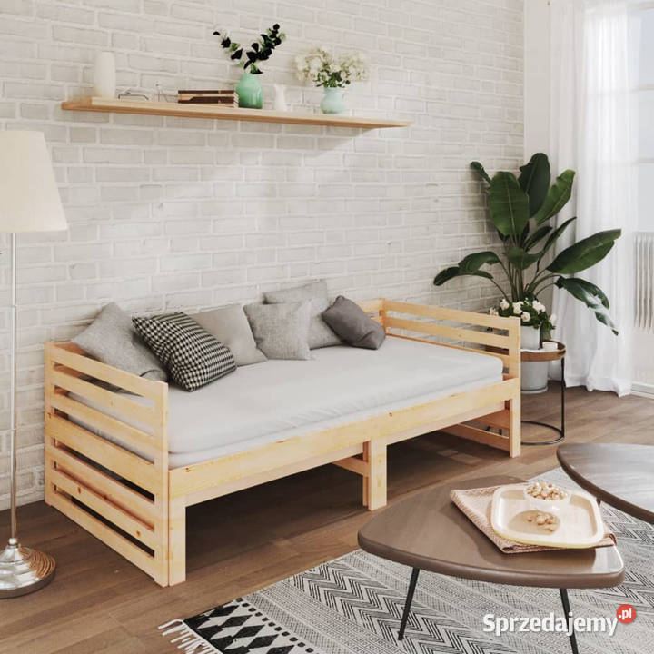 Łóżko wysuwane 2 x 90x200 lite drewno sosnowe Warszawa sprzedam