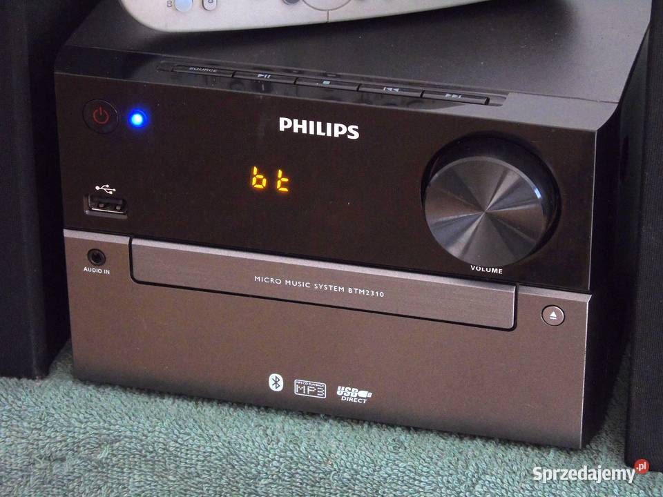 Wieża Philips pilot USB mp3 BT CD AUX kol