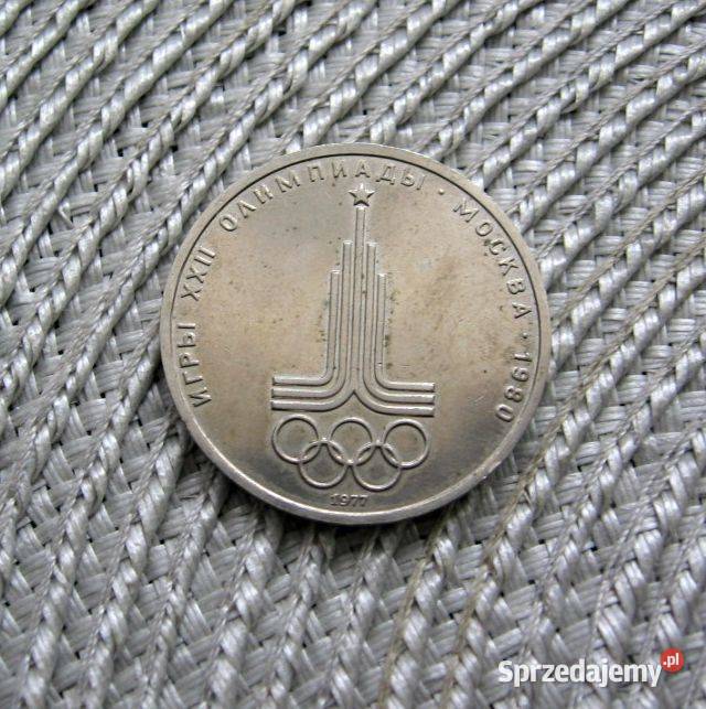 CCCP 1 Rubel 1977r Emblemat Igrzyska Kalisz