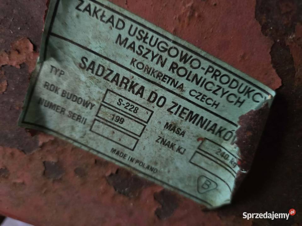 Sadzarka do ziemniaków Konkretna nieuszkodzony Biała Piska