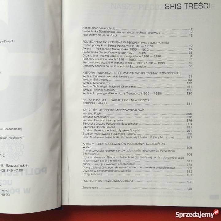 1106 Poltechnika Szczecińska W Półwieczu 1946 Antykwariat Szczecin