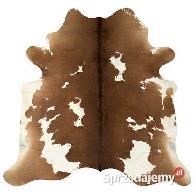 vidaXL Dywan z krowiej skóry brązowobiały