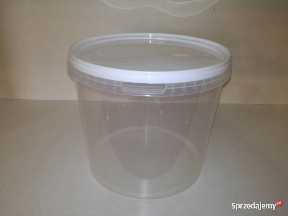 Wiadro plastikowe 5L z pokrywką transparentne Toruń sprzedam