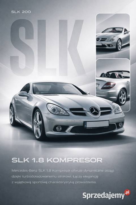 MercedesBenz SLK R171 Pakiet AMG 163 2005 Cabrio ABS