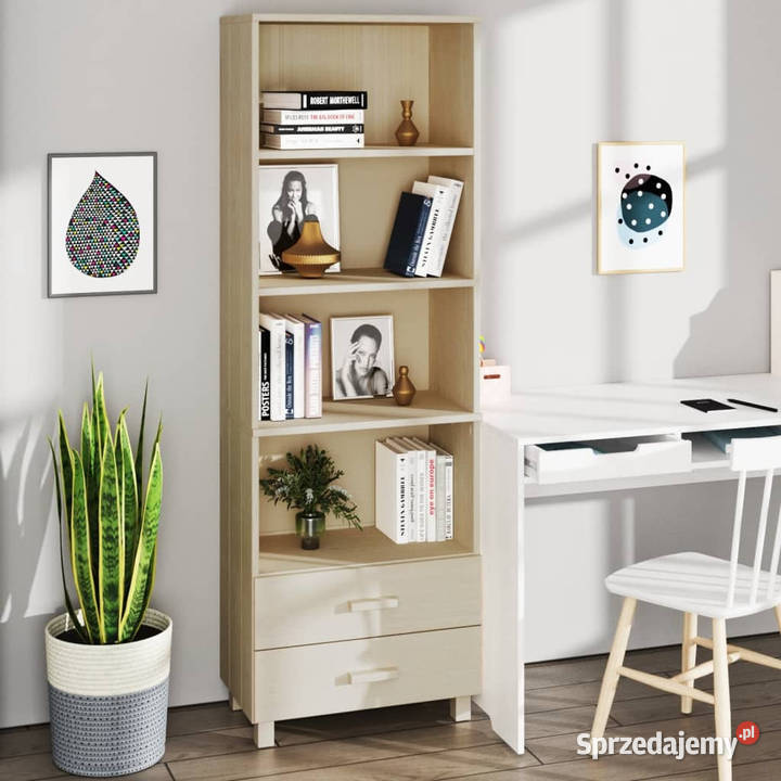Szafka HAMAR miodowy brąz 60x35x180 lite drewno Warszawa sprzedam