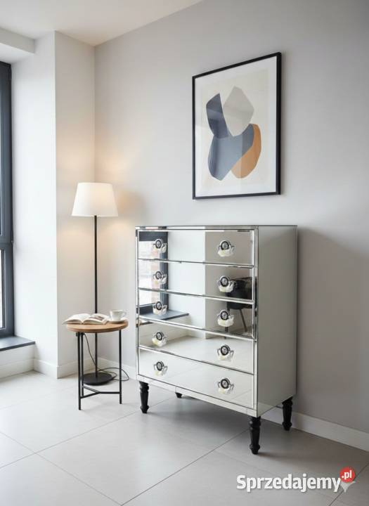 Komoda Lustrzana Glamour 90 Lustro Fazowane Kępno