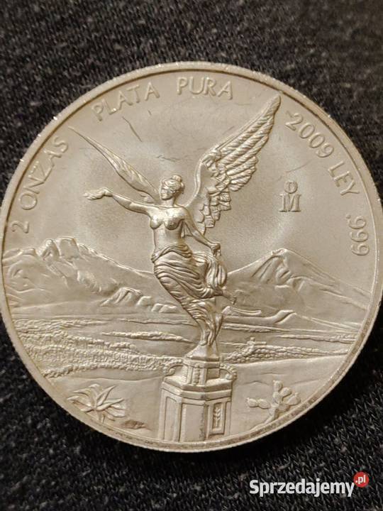 Meksyk 2 Oz czystego srebra próby 0999