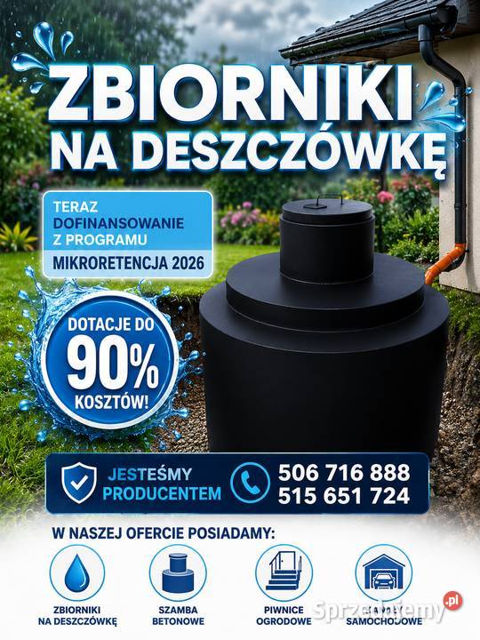 Zbiorniki na deszczówkę Suwałki