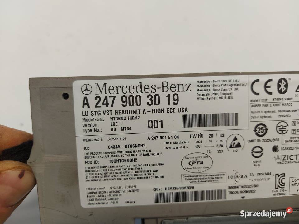 Mercedes EQA 250 W243 RADIO NAWIGACJA dolnośląskie