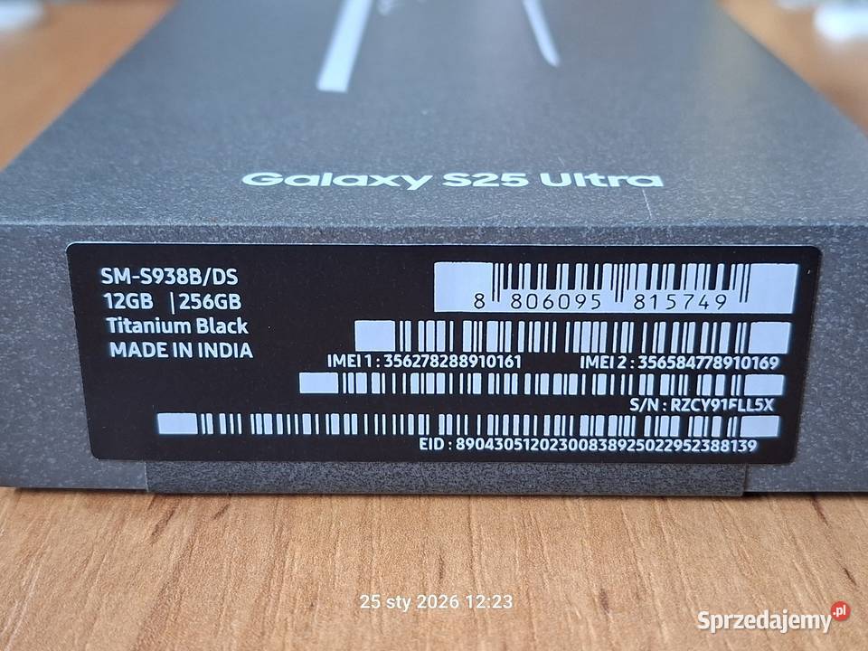 Samsung Galaxy S25 Ultra 5G 12256GBDS z Media zachodniopomorskie Stargard sprzedam