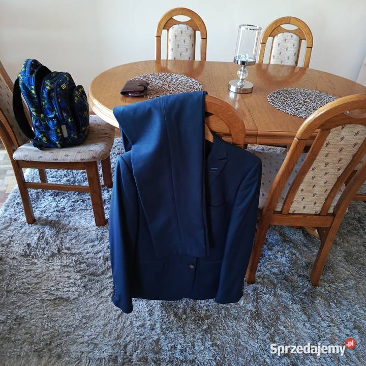 garnitur męski slim fit granatowy Chełm Śląski sprzedam