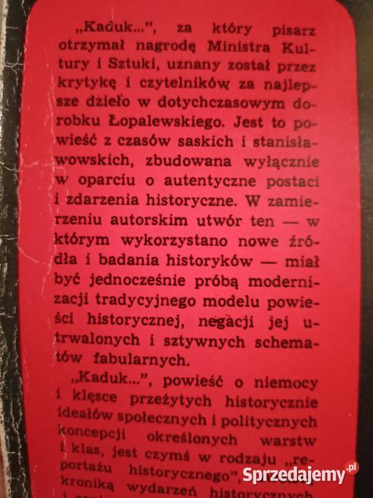 Kaduk czyli niemoc książki Warszawa księgarnia miękka sprzedam