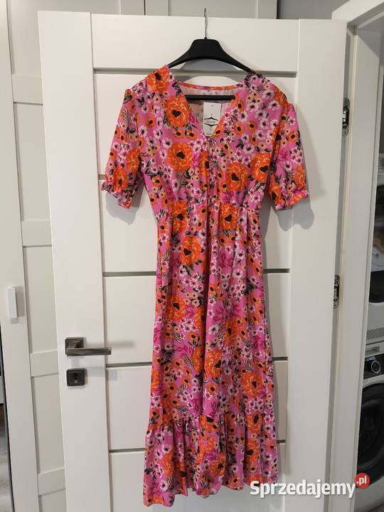 Sukienka damska w kwiaty She Clothes rozmiar SM